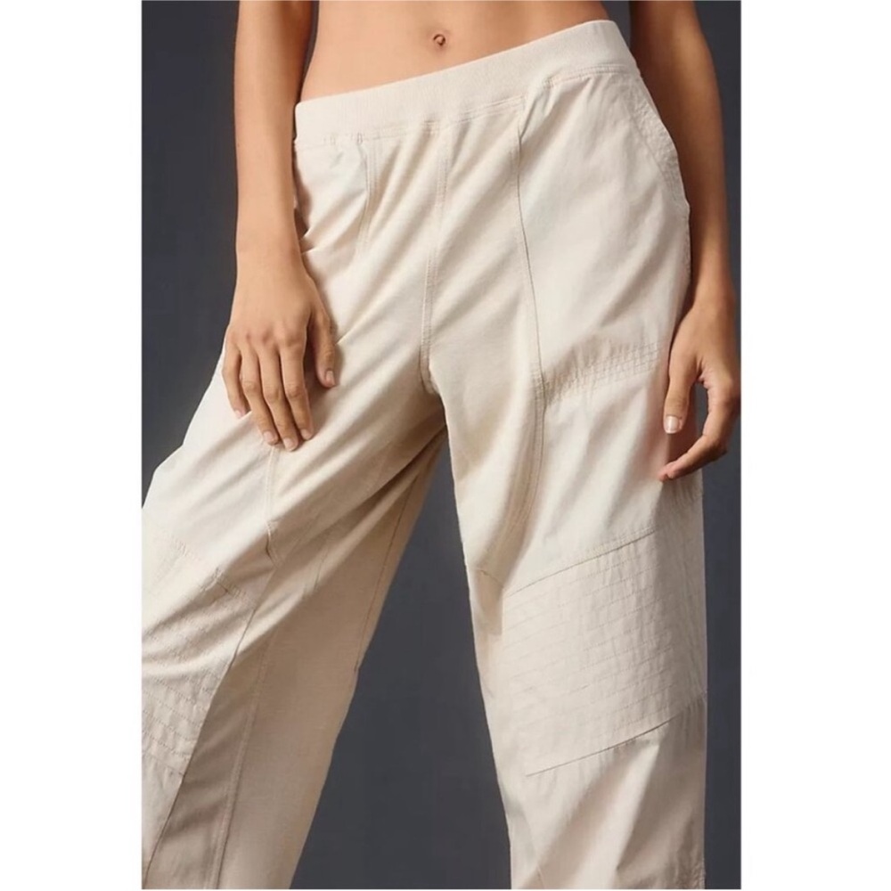 DAILY PRACTICE x ANTHROPOLOGIE straight-leg ankle pants wide leg cream size m - Picture 4 of 7